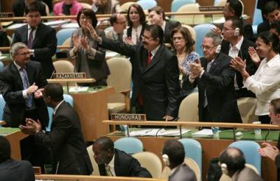 ONU pide restaurar gobierno legítimo en Honduras