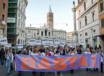10.000 mujeres dicen basta en Roma a la violencia y el 'velinismo'