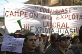Chile: Somos uno con los dirigentes del Sindicato de Minera Collahuasi